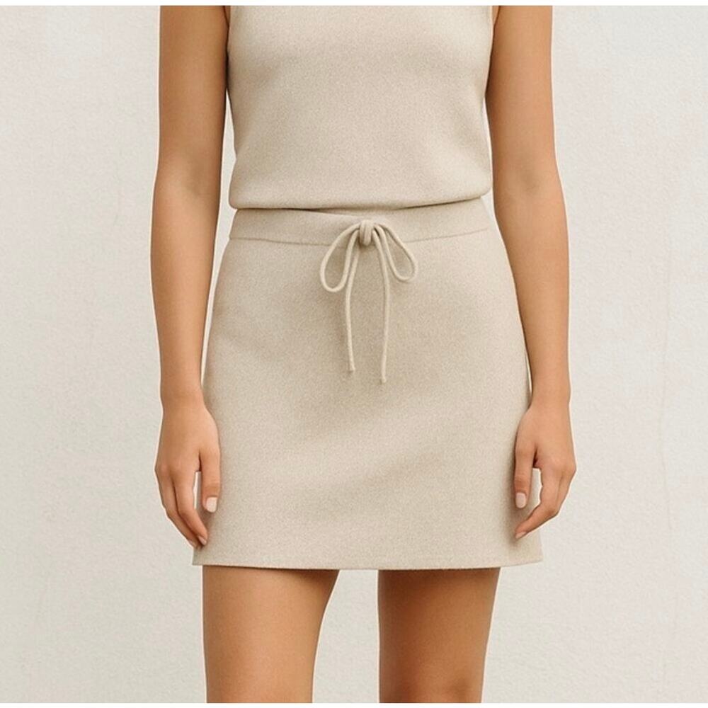 James St. Co M Mark Knit Mini Skirt in Cream
